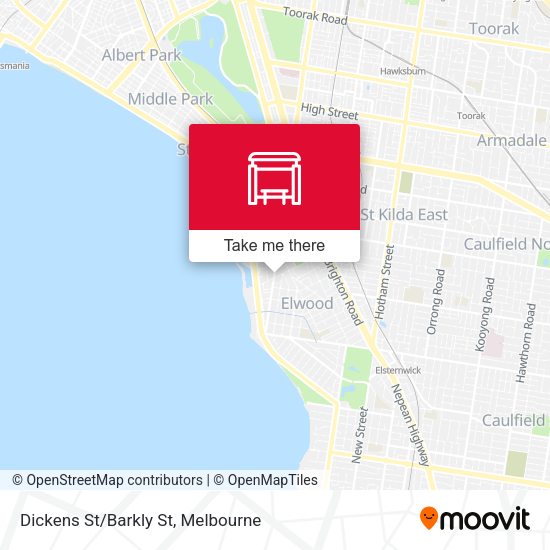 Dickens St/Barkly St map