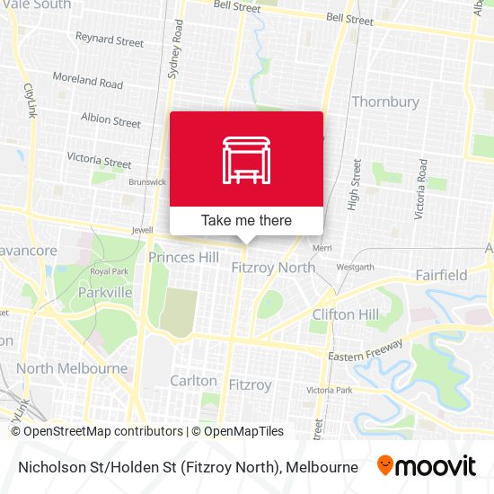 Mapa Nicholson St / Holden St (Fitzroy North)