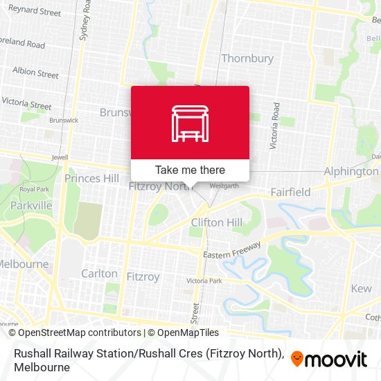 Rushall Railway Station / Rushall Cres (Fitzroy North) map