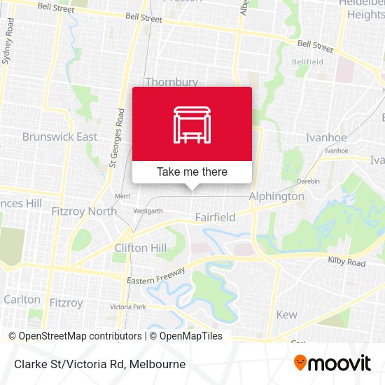 Clarke St/Victoria Rd map