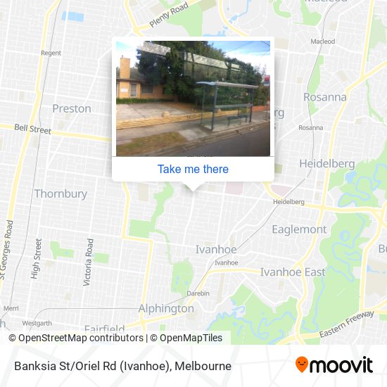 Banksia St/Oriel Rd (Ivanhoe) map