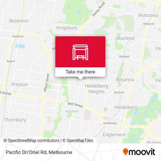 Pacific Dr/Oriel Rd map