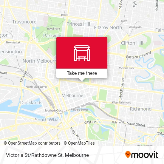 Mapa Victoria St/Rathdowne St