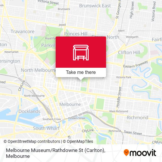 Mapa Melbourne Museum / Rathdowne St (Carlton)