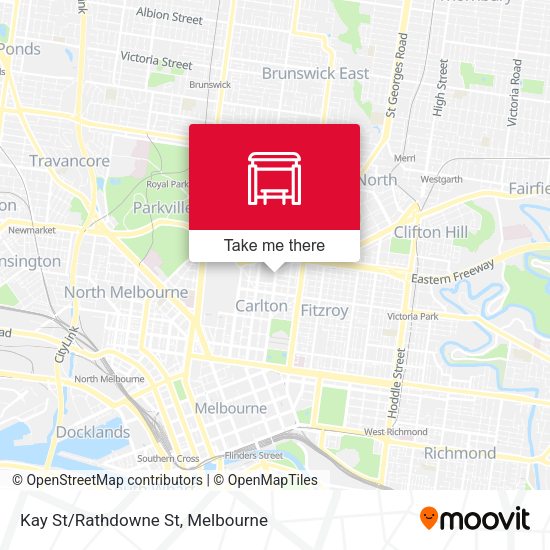 Kay St/Rathdowne St map