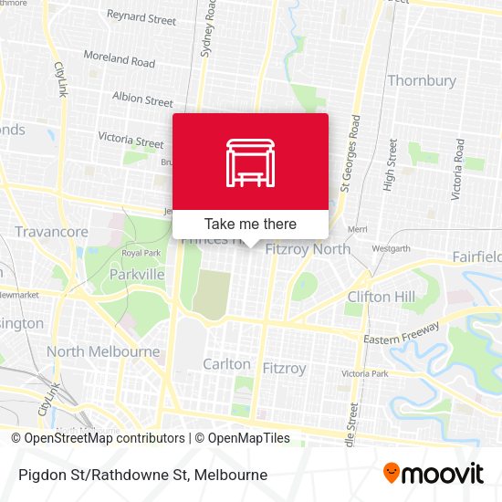 Pigdon St/Rathdowne St map