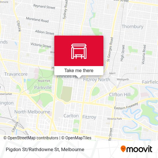 Pigdon St/Rathdowne St map