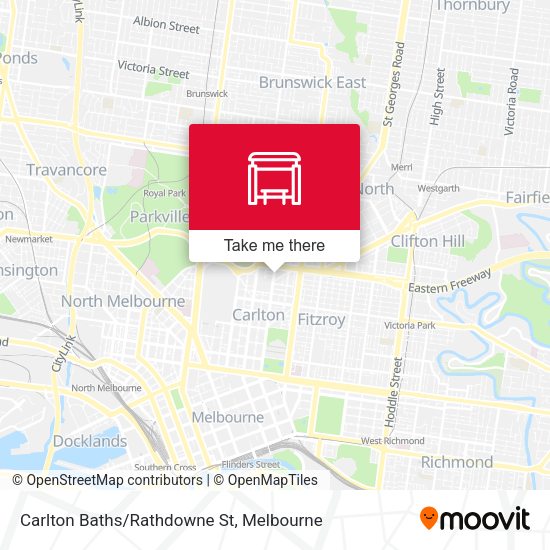 Carlton Baths/Rathdowne St map