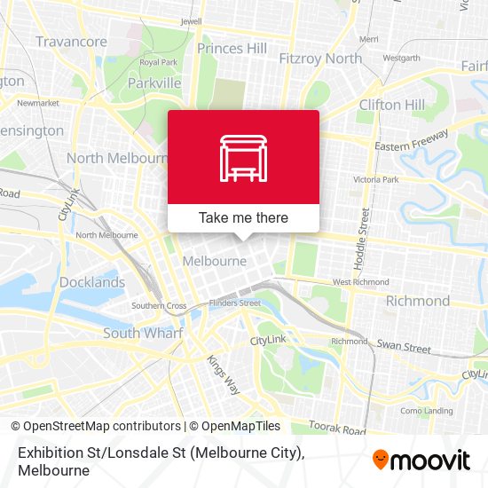 Exhibition St / Lonsdale St (Melbourne City) map