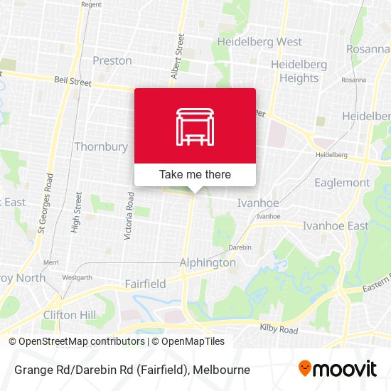 Grange Rd / Darebin Rd (Fairfield) map