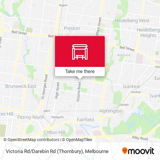 Mapa Victoria Rd / Darebin Rd (Thornbury)