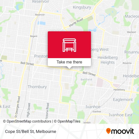 Cope St/Bell St map