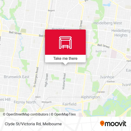 Clyde St/Victoria Rd map