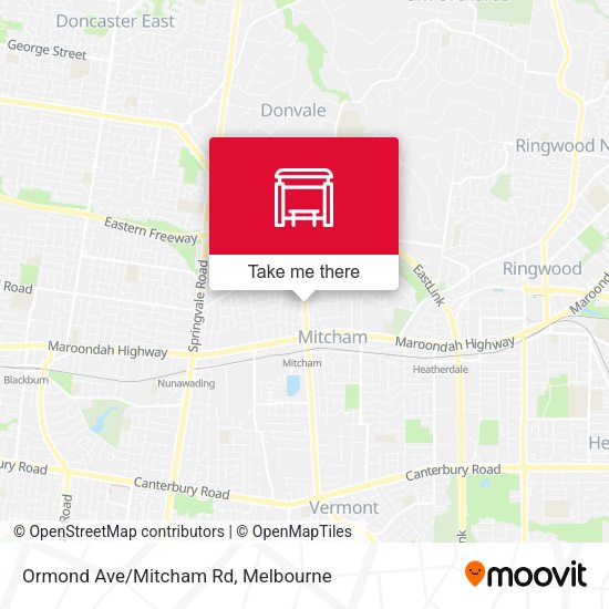 Ormond Ave/Mitcham Rd map