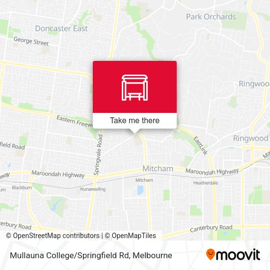 Mullauna College / Springfield Rd map