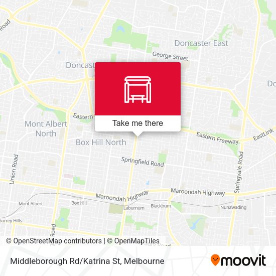 Middleborough Rd/Katrina St map