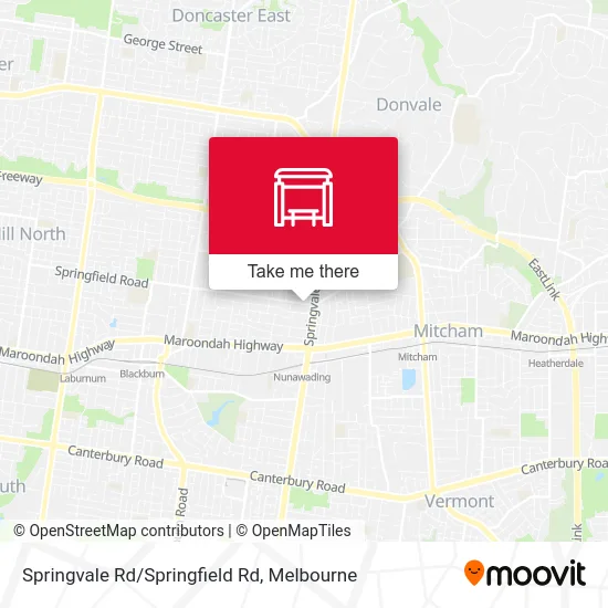 Mapa Springvale Rd/Springfield Rd