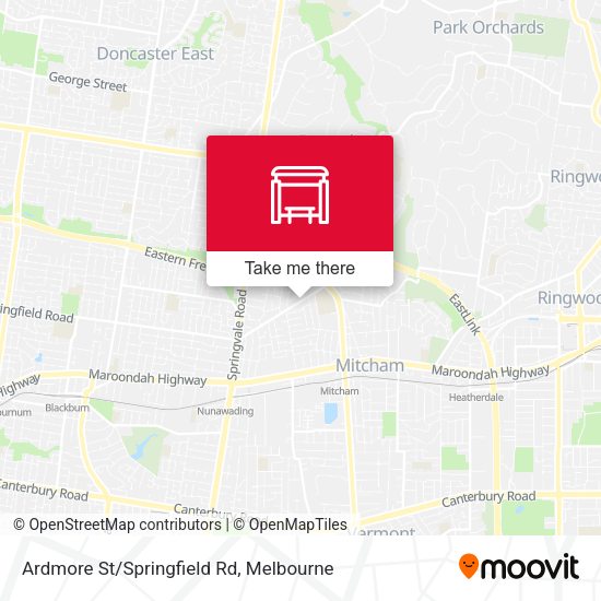 Ardmore St/Springfield Rd map