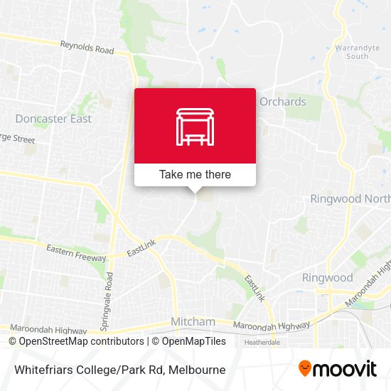 Whitefriars College/Park Rd map