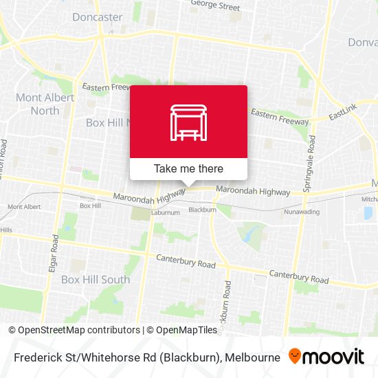 Frederick St / Whitehorse Rd (Blackburn) map