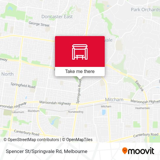 Spencer St/Springvale Rd map