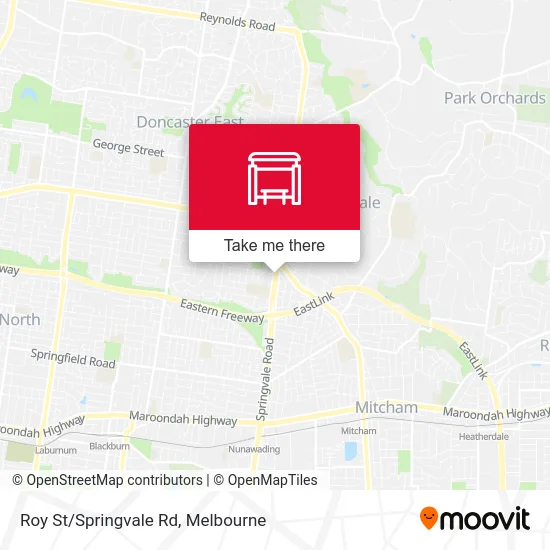 Mapa Roy St/Springvale Rd