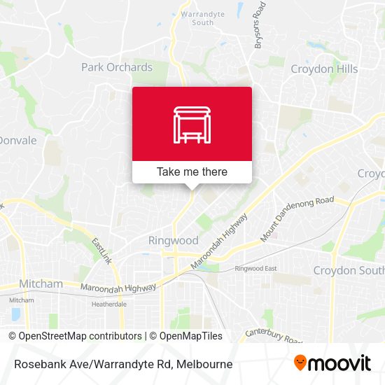 Rosebank Ave/Warrandyte Rd map
