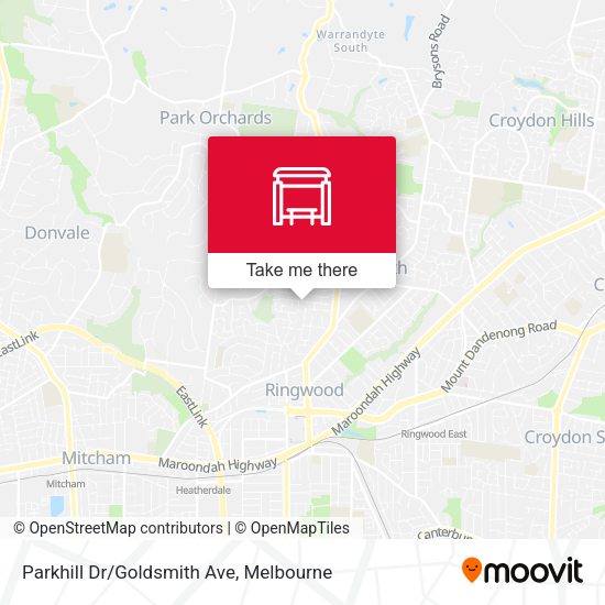 Parkhill Dr/Goldsmith Ave map