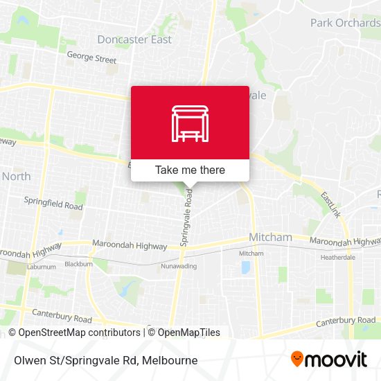 Olwen St/Springvale Rd map