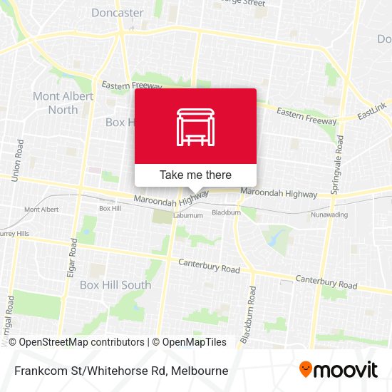 Frankcom St/Whitehorse Rd map