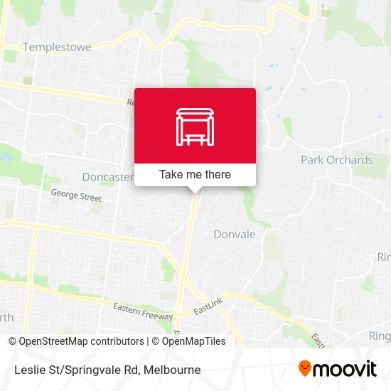 Mapa Leslie St/Springvale Rd