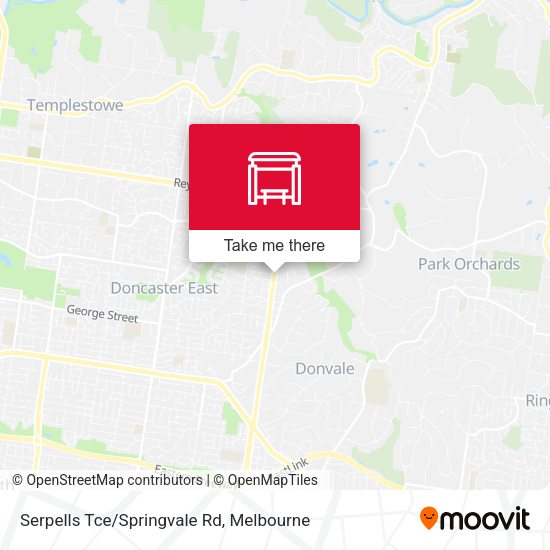 Serpells Tce/Springvale Rd map