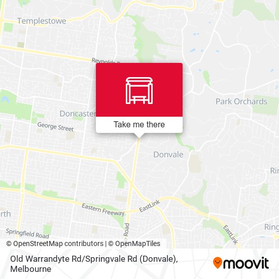 Mapa Old Warrandyte Rd / Springvale Rd (Donvale)