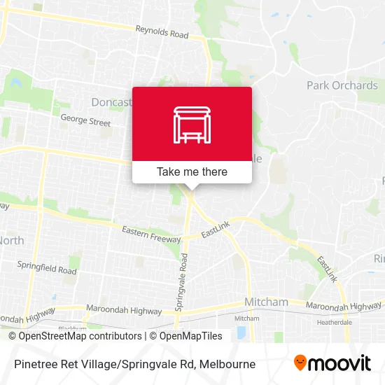 Mapa Pinetree Ret Village / Springvale Rd