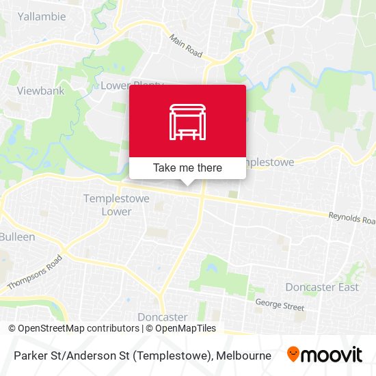 Parker St / Anderson St (Templestowe) map