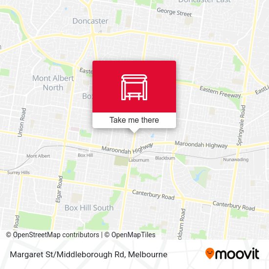 Margaret St/Middleborough Rd map