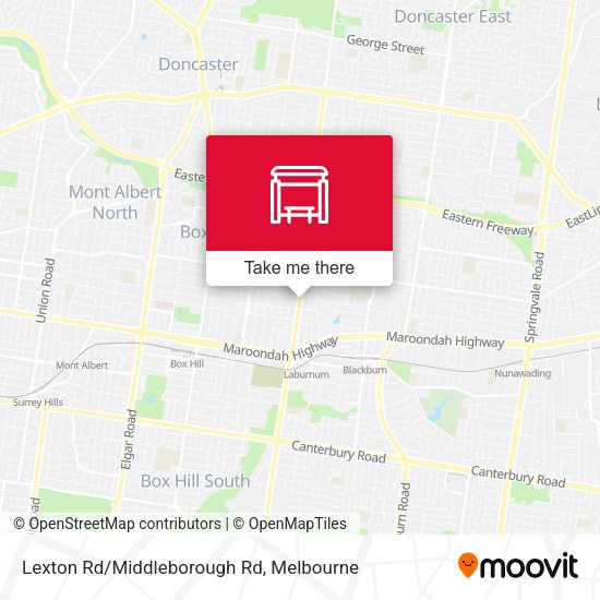 Lexton Rd/Middleborough Rd map