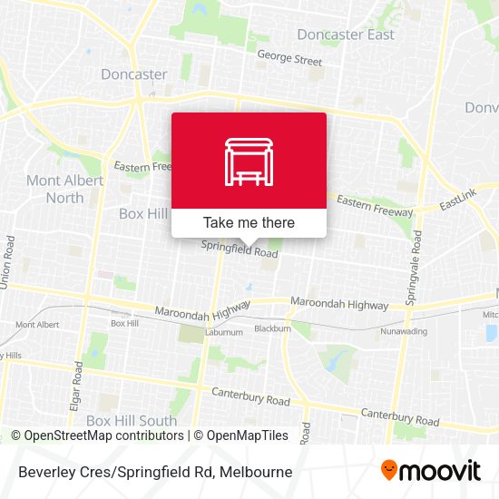Beverley Cres/Springfield Rd map