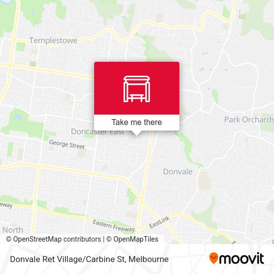 Donvale Ret Village/Carbine St map