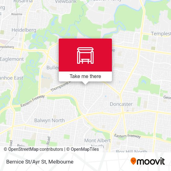 Bernice St/Ayr St map