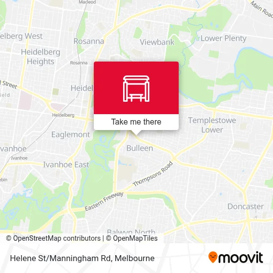 Mapa Helene St/Manningham Rd