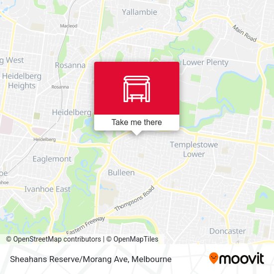 Sheahans Reserve/Morang Ave map