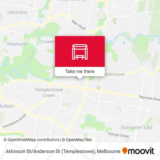 Atkinson St / Anderson St (Templestowe) map