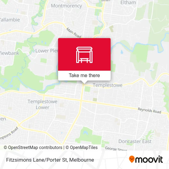 Mapa Fitzsimons Lane/Porter St