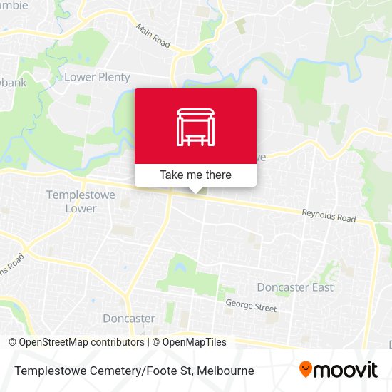 Templestowe Cemetery/Foote St map