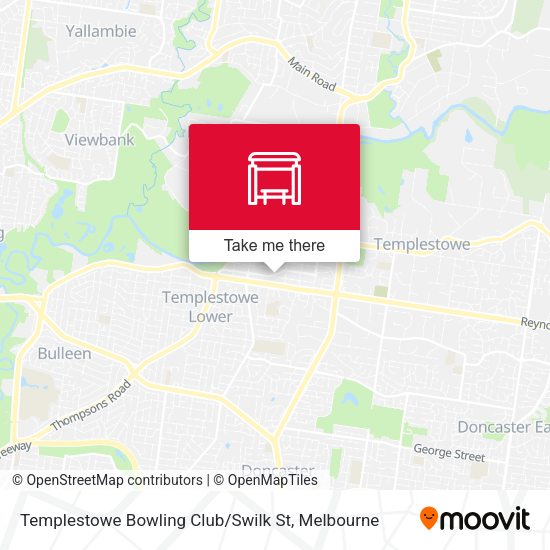Templestowe Bowling Club / Swilk St map