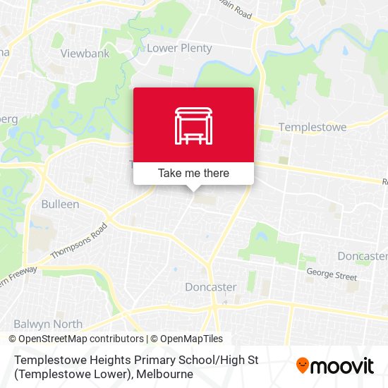 Mapa Templestowe Heights Primary School / High St (Templestowe Lower)