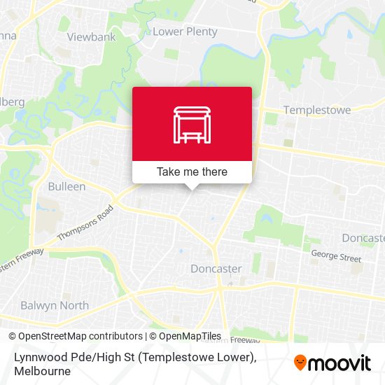 Lynnwood Pde / High St (Templestowe Lower) map