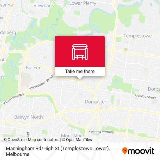 Manningham Rd / High St (Templestowe Lower) map