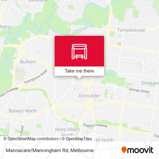 Mannacare/Manningham Rd map